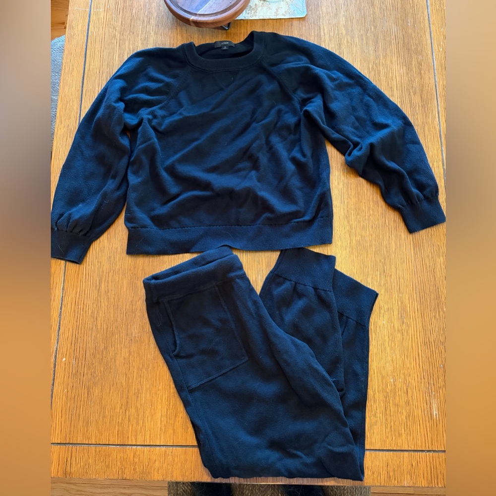 J. crew jogger style sweatsuit. Cotton and cashmere.